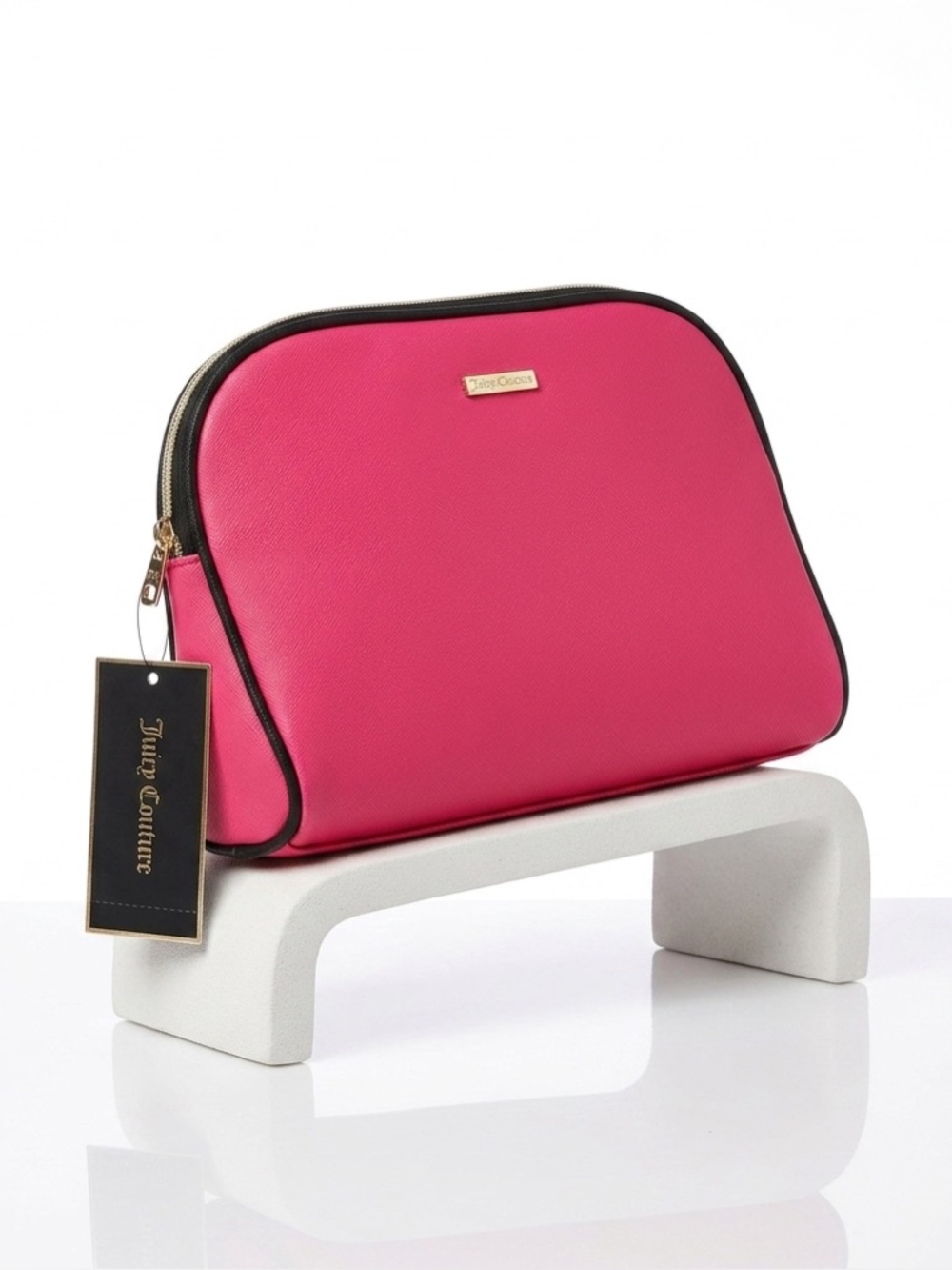 New Juicy Couture Woman’s Simply Stunning Hot Pink & Black Clutch